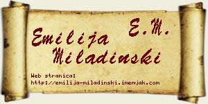 Emilija Miladinski vizit kartica